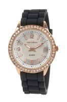 Black Silicone Band Women Watch Jade LeBaum JB202755G 