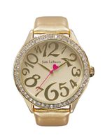 Gold Leather Band Watch Jade LeBaum JB202760G