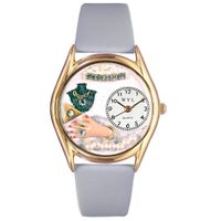 Jewelry Lover Blue Pearls Watch Classic Gold Style C 0910020