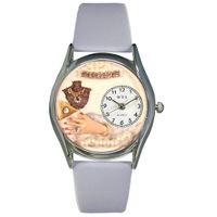 Jewelry Lover Blue Pearls Watch Classic Silver Style S 0910020