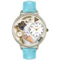 Jewelry Lover Blue Watch in Silver Unisex U 1010010 Jewelry Lover Blue Watch in Silver Unisex U 1010010