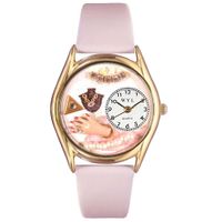 Jewelry Lover Pink Pearls Watch Classic Gold Style C 0910018