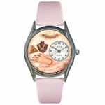 Jewelry Lover Pink Pearls Watch Classic Silver Style S 0910018 Jewelry Lover Pink Pearls Watch Classic Silver Style S 0910018