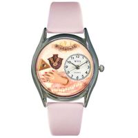 Jewelry Lover Pink Pearls Watch Classic Silver Style S 0910018