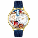 Judaism Watch in Gold or Silver Unisex G 0710003