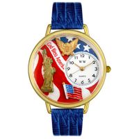 July 4th Patriotic Watch in Gold or Silver Unisex G 1220022
