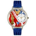July 4th Patriotic Watch in Silver Unisex U 1220022 July 4th Patriotic Watch in Silver Unisex U 1220022
