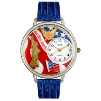 July 4th Patriotic Watch in Silver Unisex U 1220022