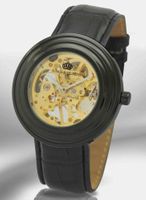 Kings and Queens Mechanical Skeleton Watch Black