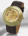 Kings and Queens Mechanical Skeleton Watch Gold Dial Black Strap Kings and Queens Mechanical Skeleton Watch Gold Dial Black Strap