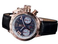 Konigswerk AQ100129G Mens Black Leather Watch