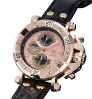 Konigswerk AQ101132G Mens Black Leather Watch