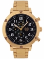 Kronwerk AQ202793G Gold Tone Bracelet Black Dial Large Face Mens Watch Kronwerk AQ202793G Gold Tone Bracelet Black Dial Large Face Mens Watch