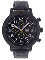 Kronwerk AQ202802G Black Large Face Leather Band Multifunction Mens Watch Kronwerk AQ202802G Black Large Face Leather Band Multifunction Mens Watch