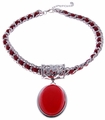 Ladies Fashion Necklace Large Red Drop Pendant Ladies Fashion Necklace Large Red Drop Pendant