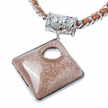 Ladies Fashion Necklace Large Square Drop Pendant Ladies Fashion Necklace Large Square Drop Pendant