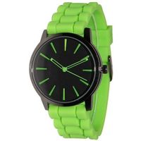 Lime-Black Silicone Band Watch