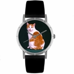 Manx Cat Print Watch in Silver Classic R 0120045 Manx Cat Print Watch in Silver Classic R 0120045