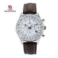 Men's Swiss Chronograph Watch Leather