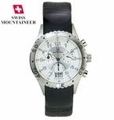 Mens Chrono Swiss Watch Leather Strap Mens Chrono Swiss Watch Leather Strap