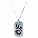 Mens Dog Tag Pendant Necklace