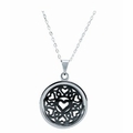 Mens Heart Design Round Pendant Necklace Mens Heart Design Round Pendant Necklace
