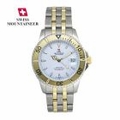 Mens Luxury Swiss Mountaineer Watch Two Tone Bracelet Mens Luxury Swiss Mountaineer Watch Two Tone Bracelet