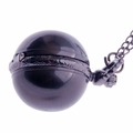 Metallic Black Globe Pocket Watch PW64