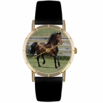 Morgan Horse Print Watch in Gold Classic P 0110029 Morgan Horse Print Watch in Gold Classic P 0110029