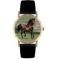 Morgan Horse Print Watch in Gold Classic P 0110029