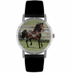 Morgan Horse Print Watch in Silver Classic R 0110029 Morgan Horse Print Watch in Silver Classic R 0110029
