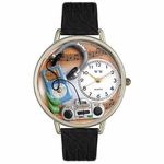 Music Lover Watch in Gold or Silver Unisex U 0510016