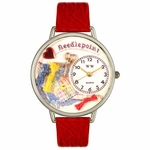Needlepoint Watch in Silver Unisex U 0450009 Needlepoint Watch in Silver Unisex U 0450009