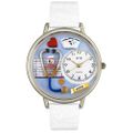 Nurse Blue Watch in Silver Unisex U 0620013 Nurse Blue Watch in Silver Unisex U 0620013