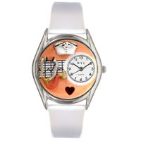 Nurse Orange Watch Classic Silver Style S 0610033