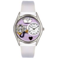 Nurse Purple Watch Classic Silver Style S 0610032