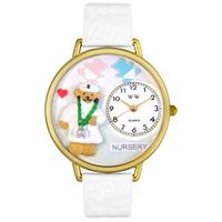 Nurse Teddy Bear Watch in Gold or Silver Unisex G 0230005