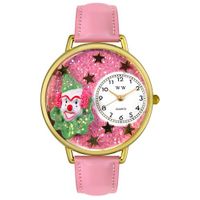 Pink Glitter Clown Watch in Gold or Silver Unisex G 0210009