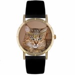 Pixie Bob Cat Print Watch in Gold Classic P 0120053 Pixie Bob Cat Print Watch in Gold Classic P 0120053