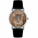 Pixie Bob Cat Print Watch in Silver Classic R 0120053 Pixie Bob Cat Print Watch in Silver Classic R 0120053