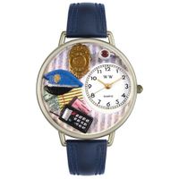 Police Officer Watch in Silver Unisex U 0610016