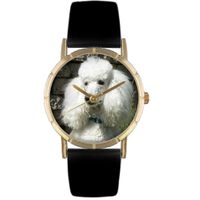 Poodle Print Watch in Gold Classic P 0130059