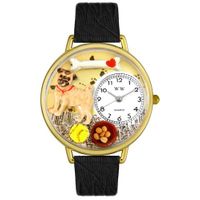 Pug Watch in Gold or Silver Unisex G 0130061