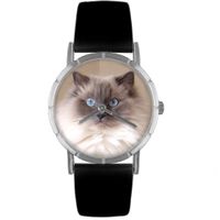 Ragdoll Cat Print Watch in Silver Classic R 0120049