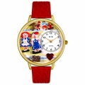 Raggedy Ann and Andy Watch in Gold or Silver Unisex G 0220006 Raggedy Ann and Andy Watch in Gold or Silver Unisex G 0220006
