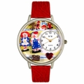 Raggedy Ann and Andy Watch in Silver Unisex U 0220006 Raggedy Ann and Andy Watch in Silver Unisex U 0220006