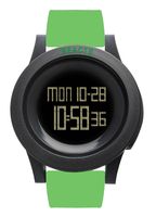 REACT! RA3031 LED Sport Green Silicone Band Black Dial Mens Watch