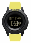 REACT! RA3034 LED Sport Yellow Silicone Band Large Face Mens Watch