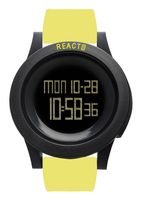 REACT! RA3034 LED Sport Yellow Silicone Band Large Face Mens Watch