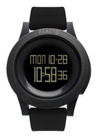 REACT! RA3035 LED Sport Unisex Black Silicone Band Mens Watch